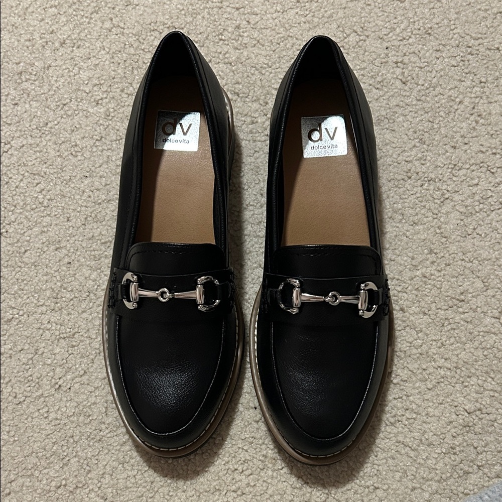 Dolce Vita Black Leather Loafers